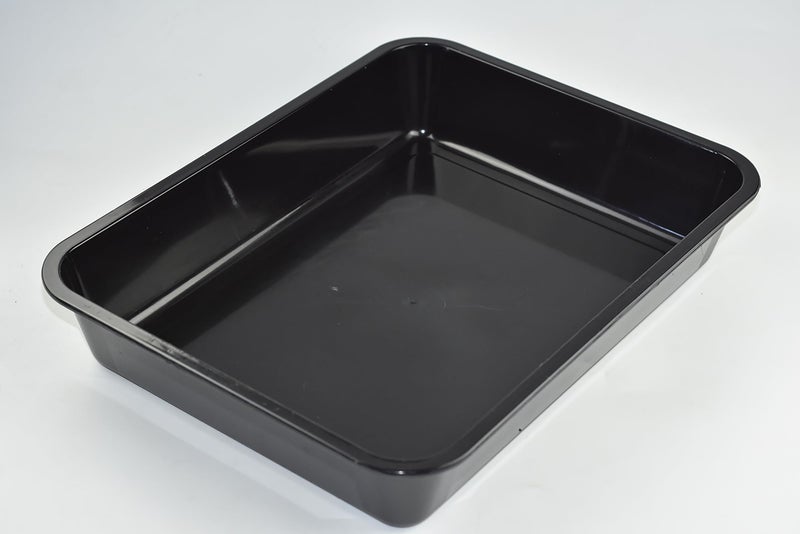 OMEM Reptile Food Bowl Large Water Dish, Wood Plate, Bowl Turtles (M=31.5 * 23.8 * 4.7, Black) - Image 4